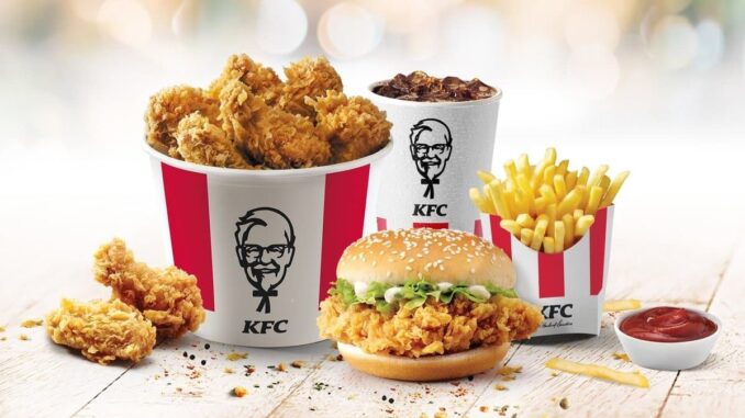 KFC International menu
